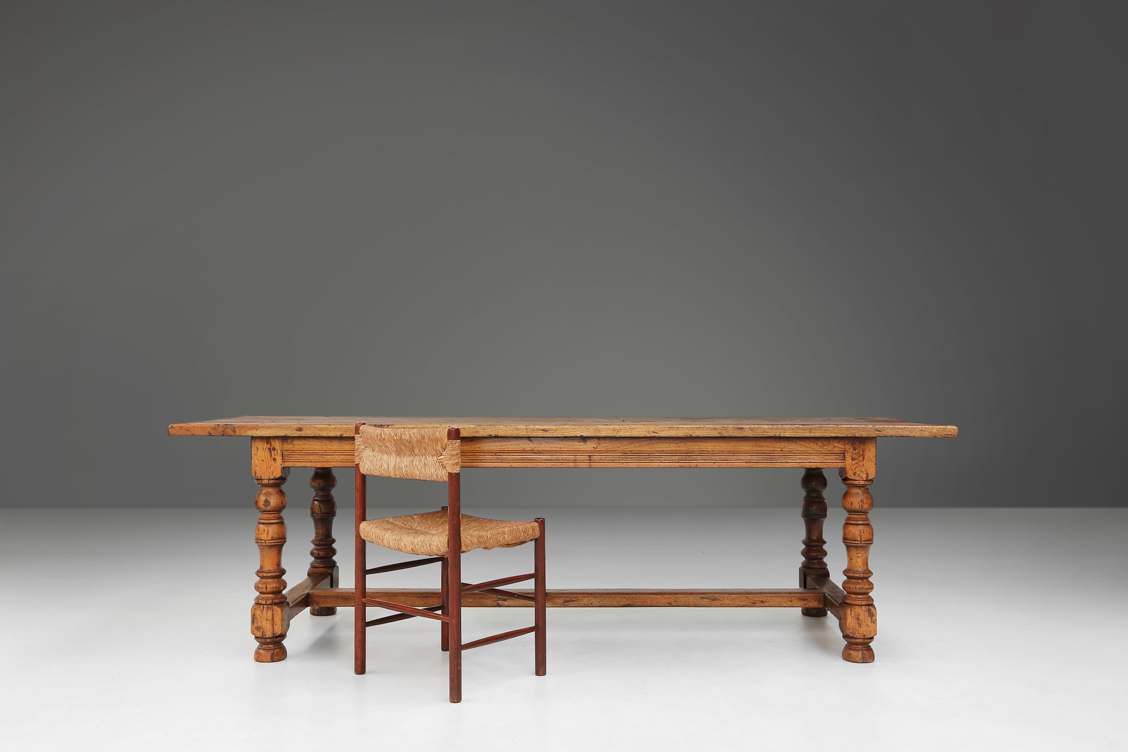 French 18th century oak dining table